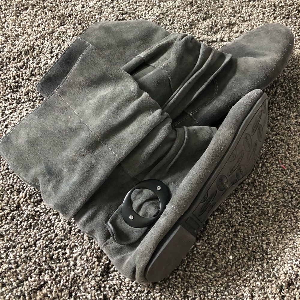 Gray boots